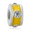 Topaz Yellow Clear White Crystal Diamond Accent Silver Plated Beads Charms Bracelets