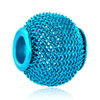 Aquamarine Blue Wheel Spacer All Brand Beads Charms Bracelets