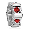 Jan Birthstone Garnet Red Crystal Spacer Wheel All Brand Beads Charms Bracelets