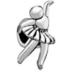 Cute Baby Girl Ballet Dancer Love To Dance Fit All Brands Silver Plated Be...