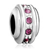 Pugster Circle February Birthstone Pattern European Beads