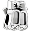 Shoes Shape With Bow Decoration Silver Plated Beads Charms  ... 