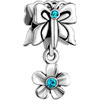 Aquamarine Blue Crystal Dangle Flower Butterfly All Brand Silver Plated Be...