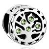 Tree Of Life Peridot Crystal Family Love All Brands Silver Plated Beads Ch...