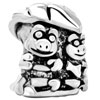 Two Frogs Under The Leaf Silver Plated Beads Charms Bracelets