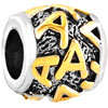 Golden "A" Letter Classic Two Tone Plated Beads Charms Bracelets