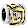 Golden " L"  Letter Classic Alphabet Fit All Brands Two Tone Pla...