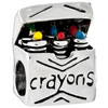 Box With Colorful Crayons Beads Charms Bracelets