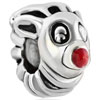 Red Nose Deer Silver Plated Beads Charms Bracelets