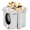 22K Silver Bowknot Gift Box Gold Plated Beads Charms Bracelets