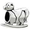 Cute Dog Silver Plated Beads Charms Bracelets