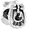 Bowknot Sachet For Baby Silver Plated Beads Charms Bracelets