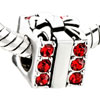 Red Crystal Christmas Gift Box Fit All Brands Beads Charms Bracelets