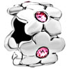 October Birthstone Flower Gorgeous Fit All Brands Silver Plated Beads Charms Bracelets