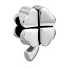 Lucky Four Leaf Clover Fit All Brands Silver Plated Beads Charms Bracelets