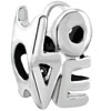 Love Shape Silver Plated Beads Charms Bracelets