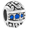 Tribal Sapphire Swarovski Crystal Wheel Fit All Brands Beads Charms Bracelets