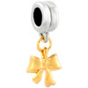 22K Plated Bowknot Dangle European Beads All Brands Charms Bracelets