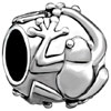 Pugster Silver Tone Round With Frog
