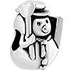 Snow Man With Broom Shape Silver Plated Beads Charms Bracelets