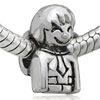 Gift - Boy With Suit Shape Silver Plated European Beads