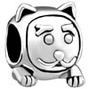 Lovely Cat Shape Silver Plated Beads Charms Bracelets