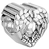 Heart With Angel Wing Love Silver Plated Beads Charms Bracelets