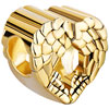 22K Angel Wing Topaz Yellow Crystal Heart Love All Brand Gold Plated Beads...