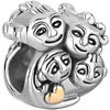 Whole Family Four Persons In Love Two Silver Plated Beads Charms Bracelets