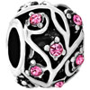 Rose Pink Crystal Diamond Accent Family Tree Of Life All Brand Silver Plated Beads Charms Bracelets