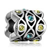 Flower Blue Topaz Jonquil Rhinestone Crystal Diamond Accent Silver Plated ...