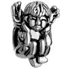 Angel Squatting Hear No Evil Fit All Brands Silver Plated Beads Charms Bra...