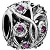 Family Tree Of Life Amethyst Purple Crystal Diamond Accent Flower Love Silver Plated Beads Charms Bracelets