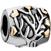 22K Heart Family Tree Of Life Love Brand Two Tone Plated Beads Charms Bracelets