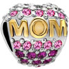 22 K Oct Birthstone Rose Pink Crystal Diamond Accent For Mom Fit All Brand...