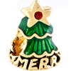 22 K Golden Emerald Green Rhinestone Christmas Tree Light Red Crystal Fit ...
