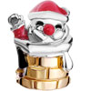 Red Drip Santa Claus In Chimney Fit All Brands Two Tone Plated Beads Charm...