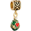 Vintage Golden Dangle Claddagh Love Fit All Brands Two Tone Plated Beads Charms Bracelets