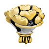 22K Silver Heart Torch Gold Plated Beads Charms Bracelets