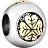 Heart Clover Two Tone Plated Beads Charms Bracelets