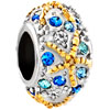 Lovely Starfish Colorful Crystal Birthstone Europeans Fit All Brands Beads Charms Bracelets