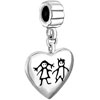 Heart With Girl And Boy Love Dangle  European  Beads All Brands  ... 
