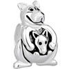 Cute Kangaroo Carrying Baby Fit All Brands Silver Plated Beads Charms Brac...