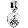 Heart With Zodiac Animal Sign Snake Love Beads Dangle European All Brands ...