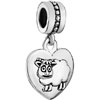 Heart With Zodiac Animal Sign Sheep Love Beads Dangle European All Brands ...