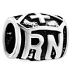 925 Sterling Silver Cross Alphabet Block Rn Message Beads Charms Bracelets
