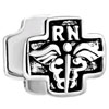 925 Sterling Silver Registered Nurse Rn Caduceus All Brand Beads Charms Br...