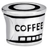 925 Sterling Silver Cute Coffee Cup Beads Charms Bracelets