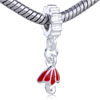Red Umbrella Dangle European Beads