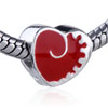 Red  Heart  Dangle European Beads DPC_FH06